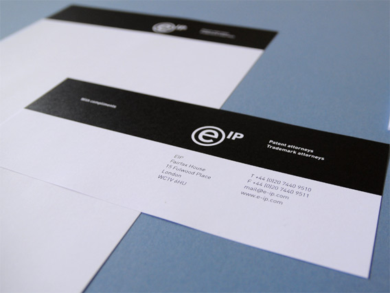 The EIP letterhead and compliment slip