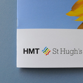 A closeup of the front cover