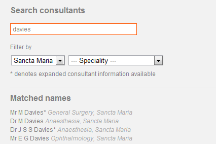 Searching for consultants
