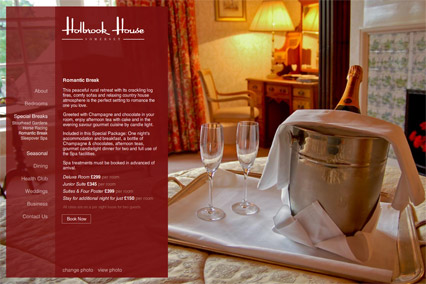 The romantic break page