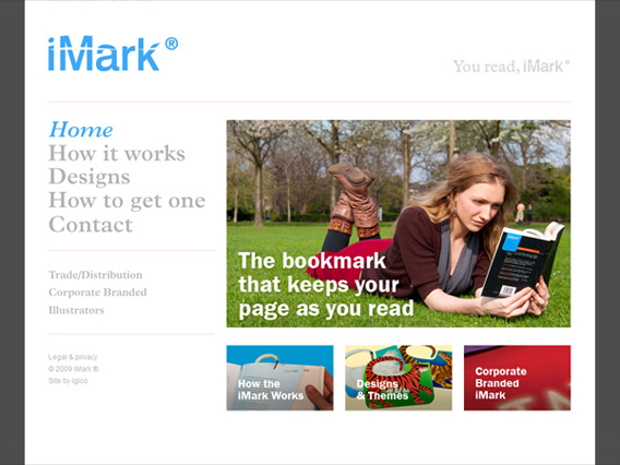 The iMark homepage