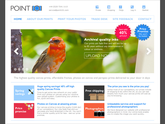 The Point101 home page