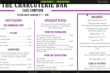 The menu viewing system